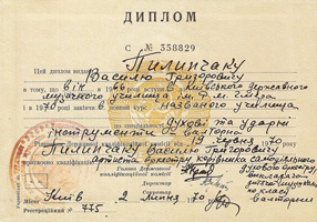Василь Пилипчак. Диплом Василь Пилипчак. Диплом